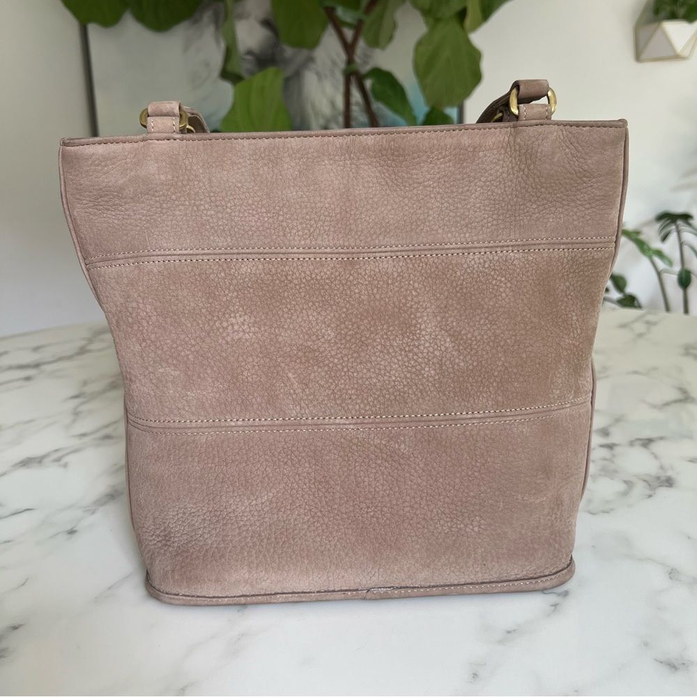 COACH Vintage Nubuc Tribeca Shopper Shoulder Bag 4393 Grey Taupe Nubuck 90's USA - Picture 6 of 16